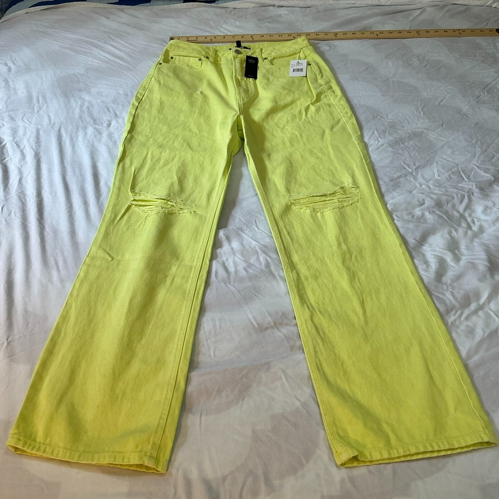 AFRM Womens Jeans Sz 31 10 ODEN Distressed High Rise Wide Leg NWT